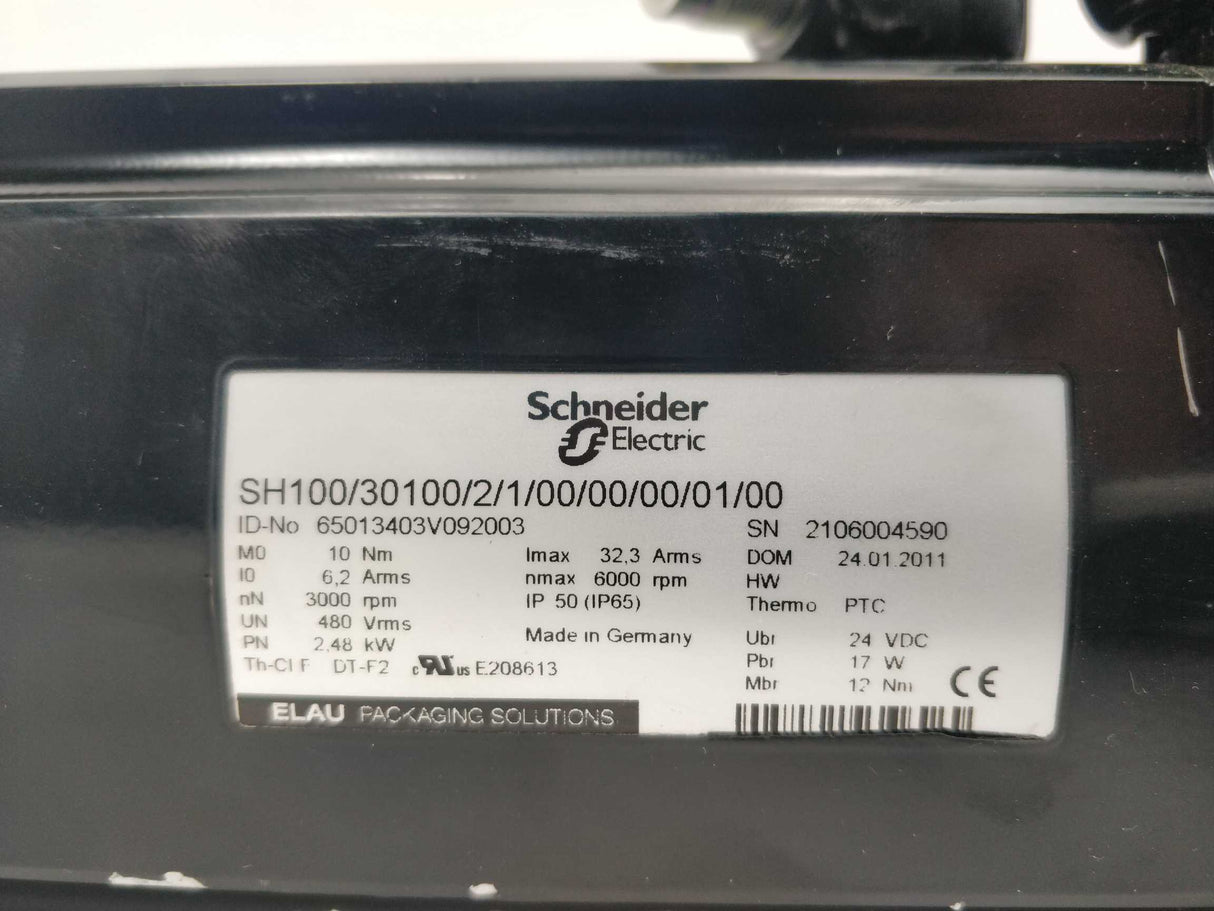 Schneider Electric SH100/30100/2/1/00/00/00/01/00 SERVO MOTOR