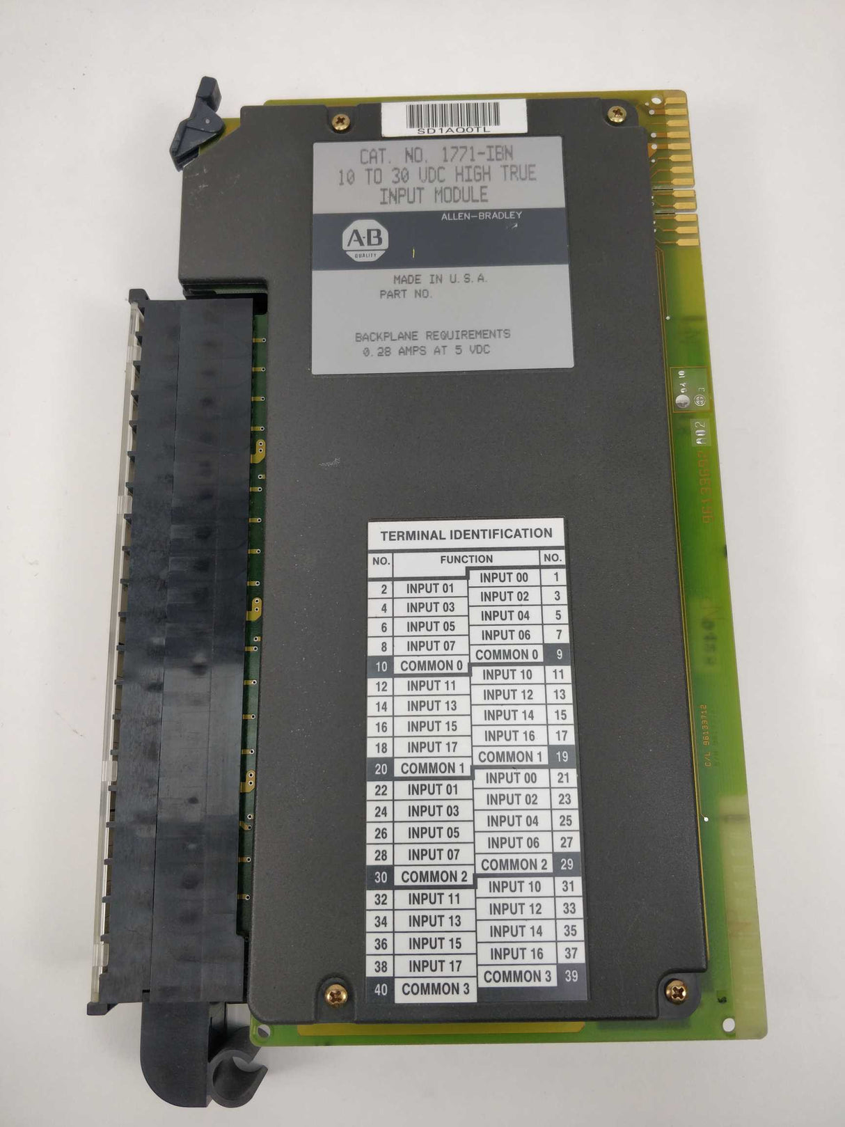 AB 1771-IBN 10-30VDC high true input module