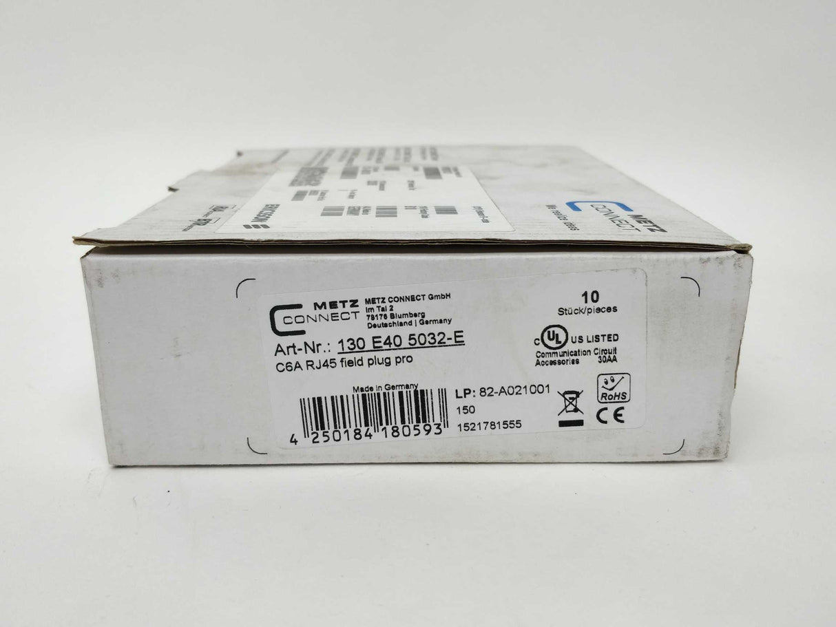 Metz Connect 130 E40 5032-E C6A RJ45 Field Plug Pro 10 Pcs.