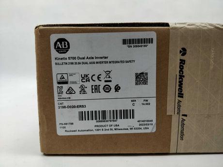 AB 2198-D020-ERS3 Kinetix 5700 Dual Axis Inverter Ser. C FW: 14.002