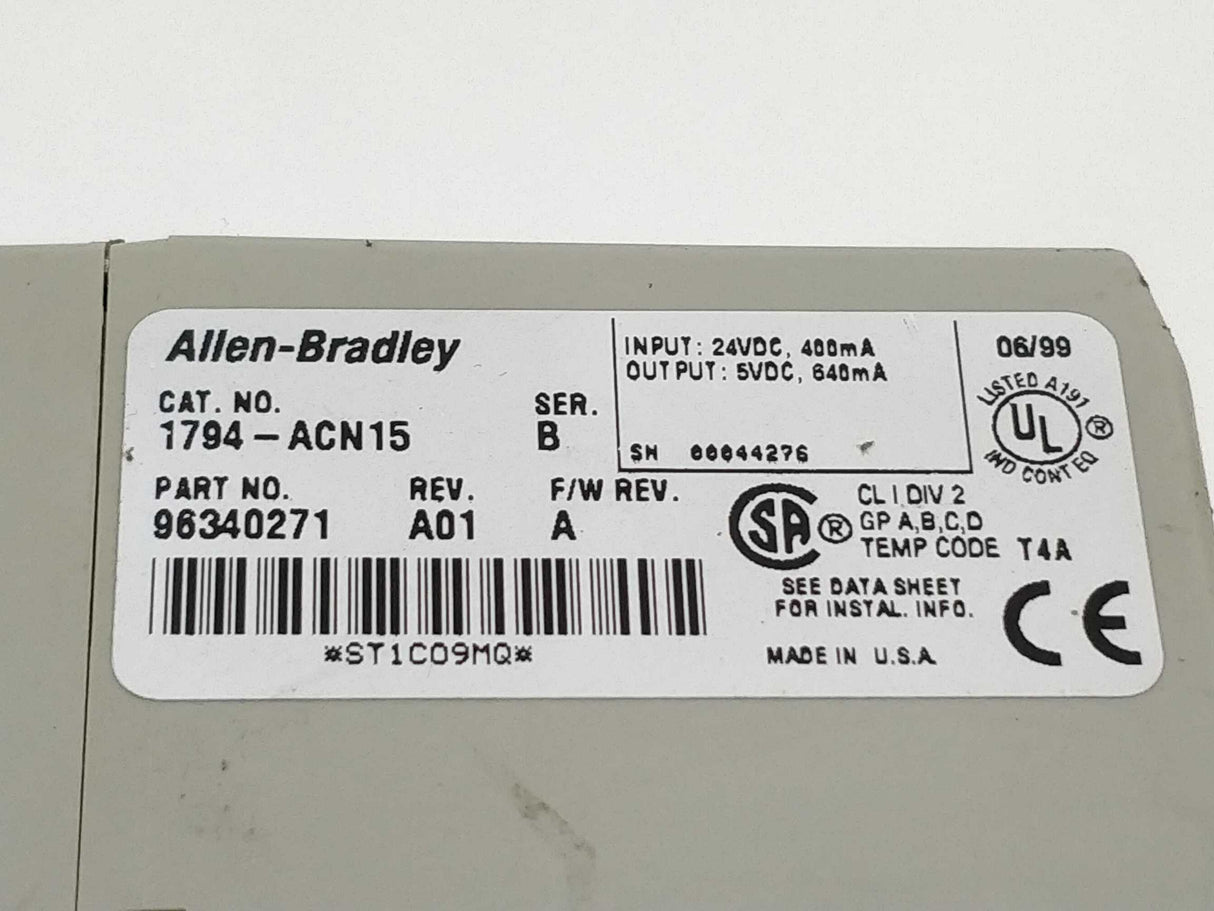 AB 1794-ACN15 Ser. B; Rev. A01 Adapter